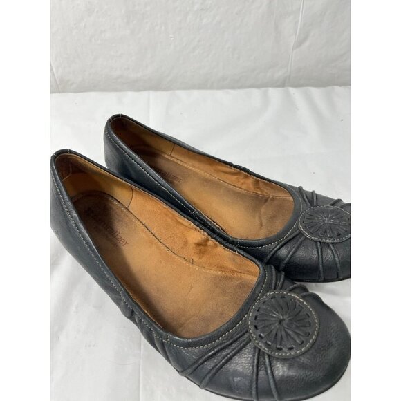 Naturalizer N5 Womens Ballet Flat black Leather Medallion Size 8 - Picture 12 of 12